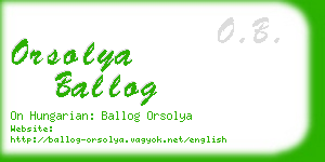 orsolya ballog business card